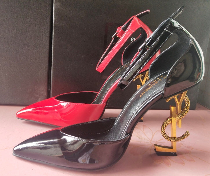 Z2XSL158 Popular leather high heels（patent leather）