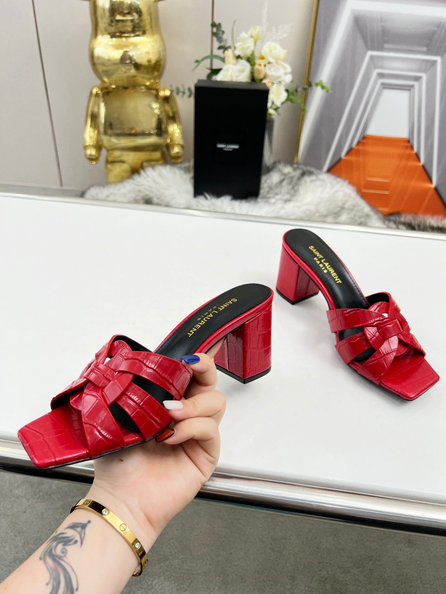 Z2Z85SL35  Popular leather High heels(Heel height 6.5CM)