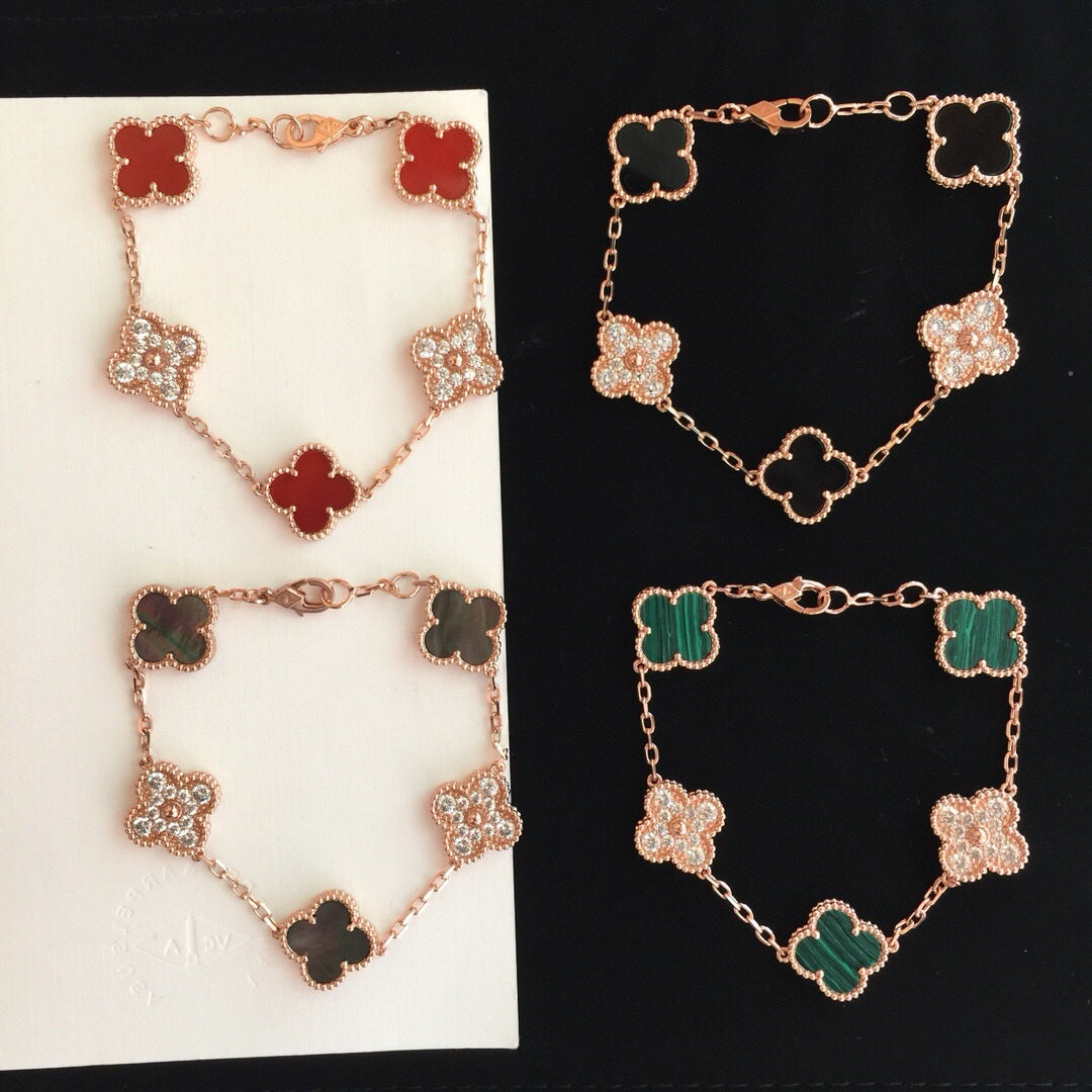 X5X53VA179K  Popular bracelets 5 flowers normal size1.5cm flower