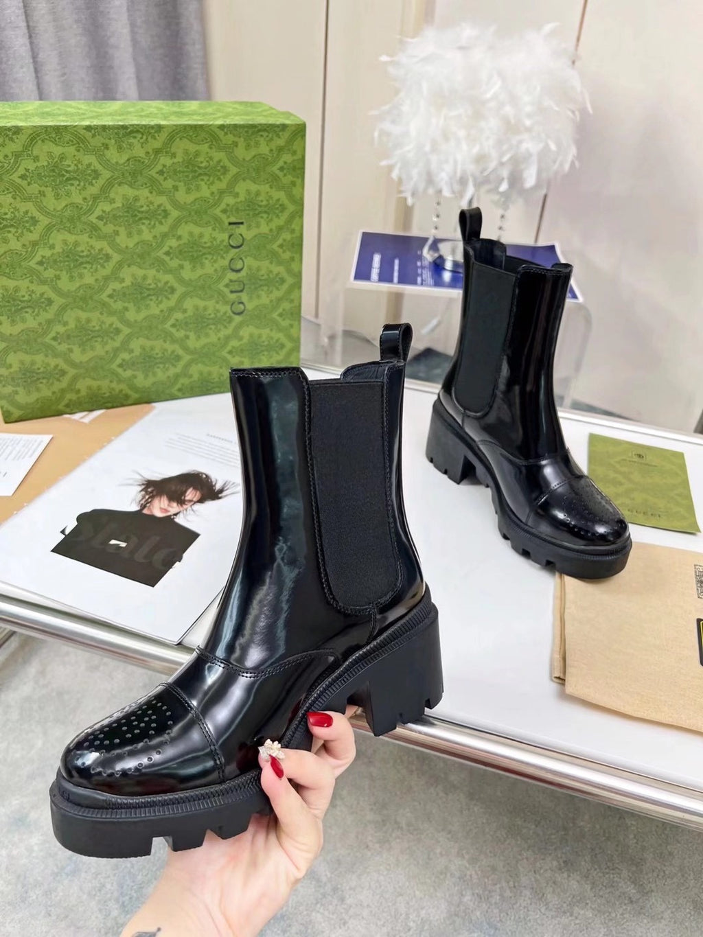 Z2XB198 Popular leather boot (top layer leather lining)