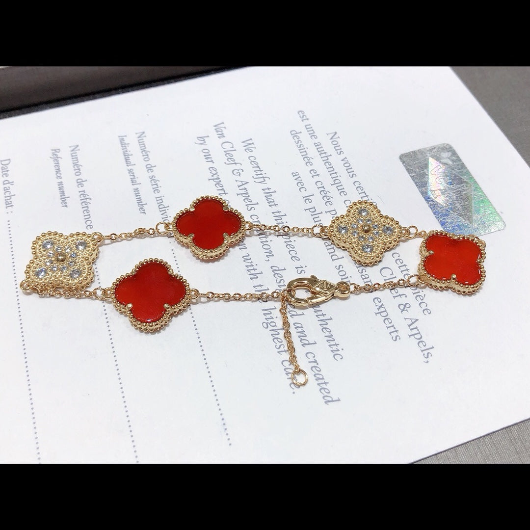 X5X53VA179K  Popular bracelets 5 flowers normal size1.5cm flower