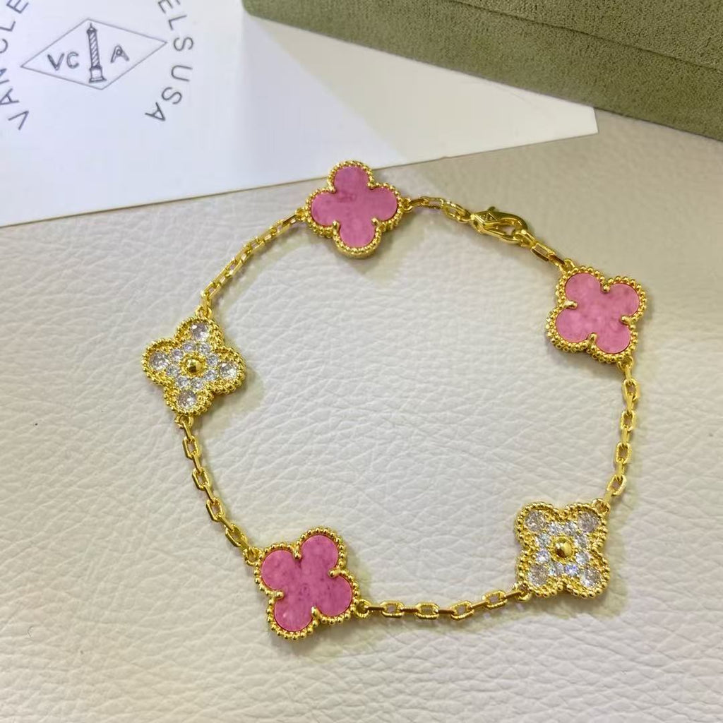 X5X53VA179K  Popular bracelets 5 flowers normal size1.5cm flower