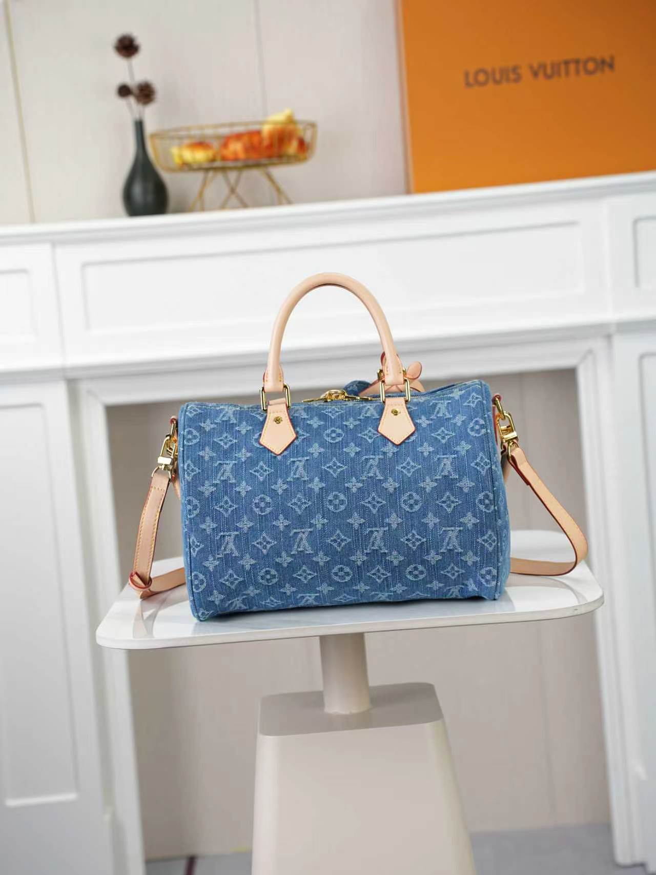 B1R46E1 Popular denim cloth luggage bag
