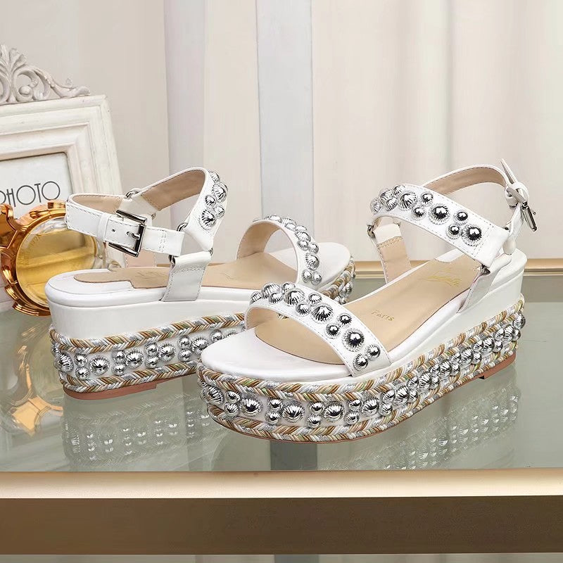 Z2ZA49 Popular leather High heels 6.5cm