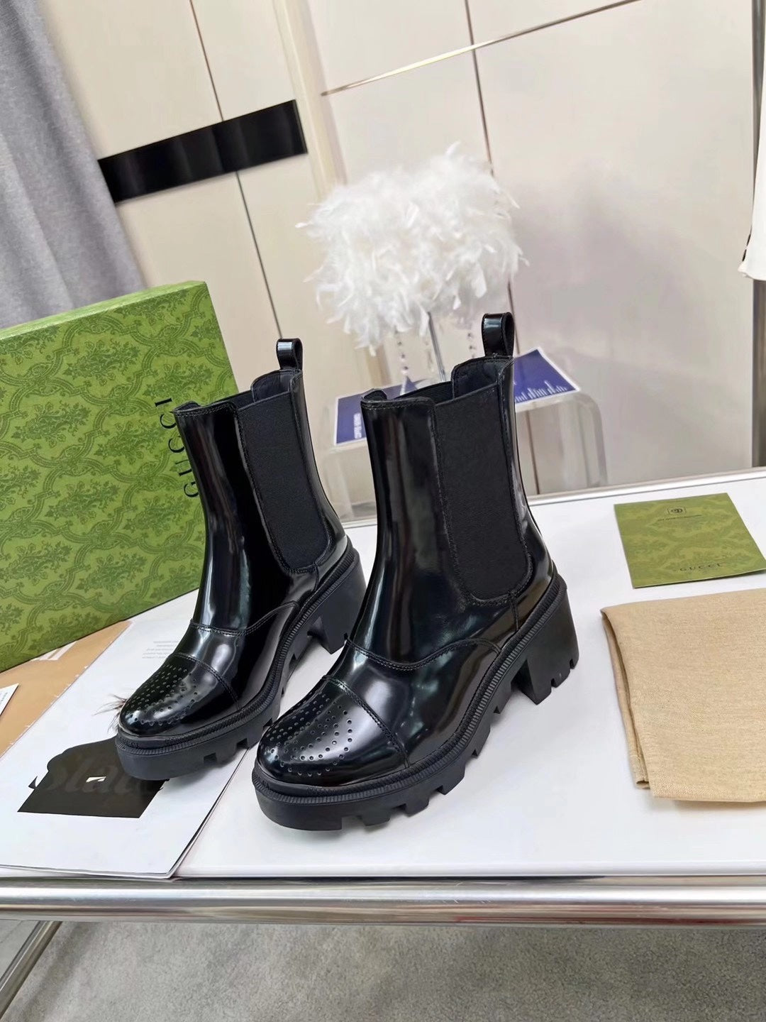 Z2XB198 Popular leather boot (top layer leather lining)