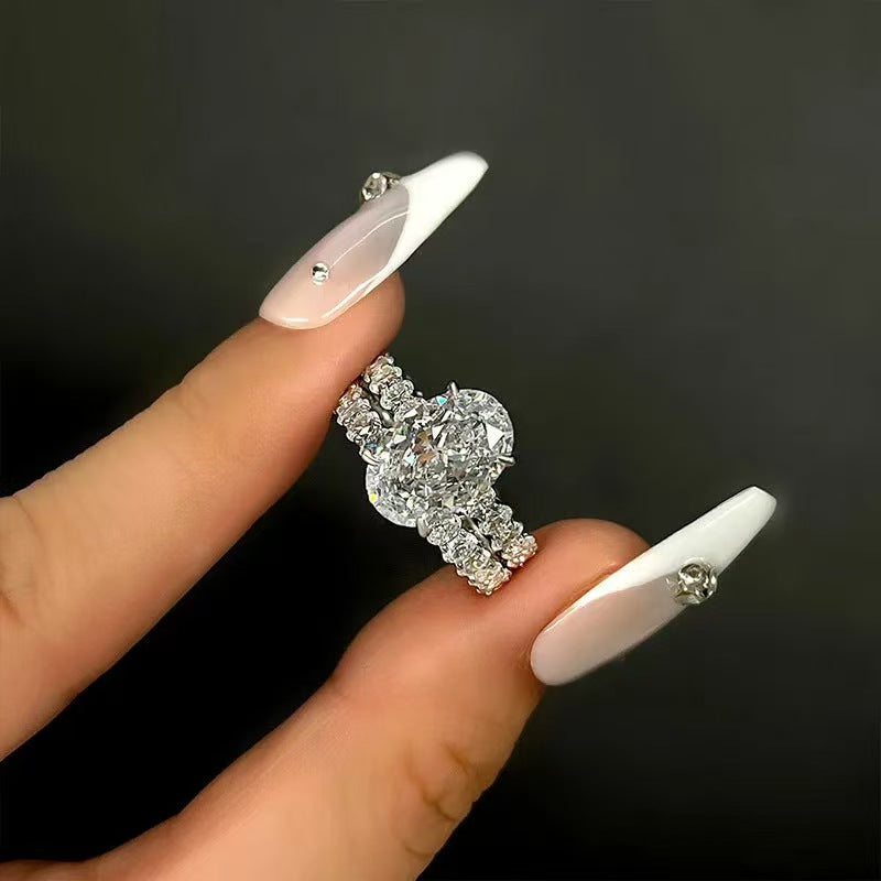 P5ZA1J Popular Moissanite Jewelry Wedding Diamond Ring