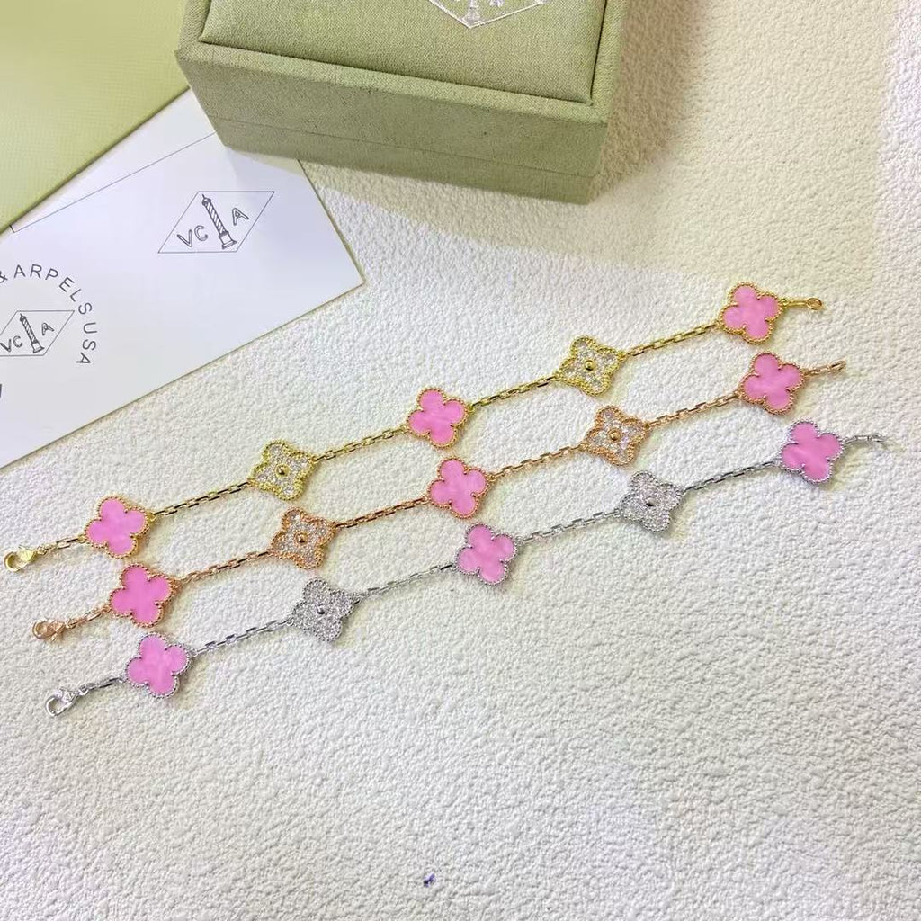 X5X53VA179K  Popular bracelets 5 flowers normal size1.5cm flower