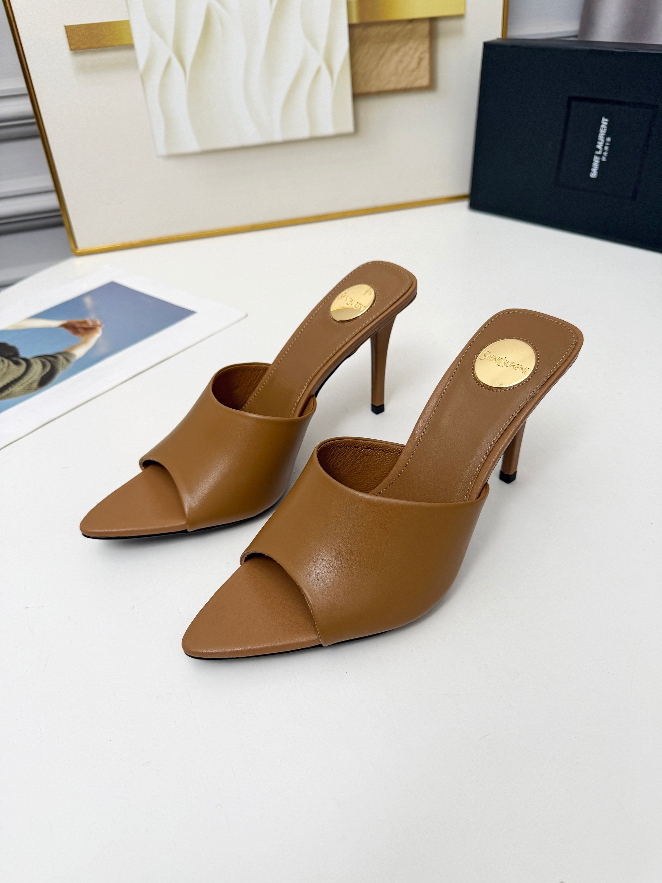 Z2P36SL6 Popular high-quality leather Shoes(heel-height 9cm)
