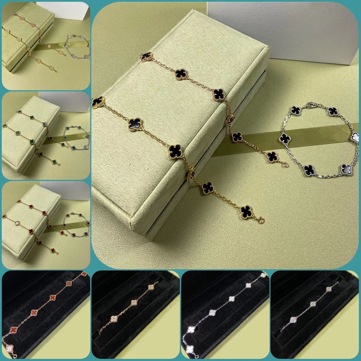 X5X94VA183K  Popular bracelets 6 flowers mini size 0.9cm flower