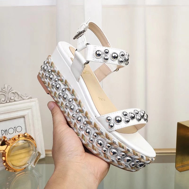 Z2ZA49 Popular leather High heels 6.5cm