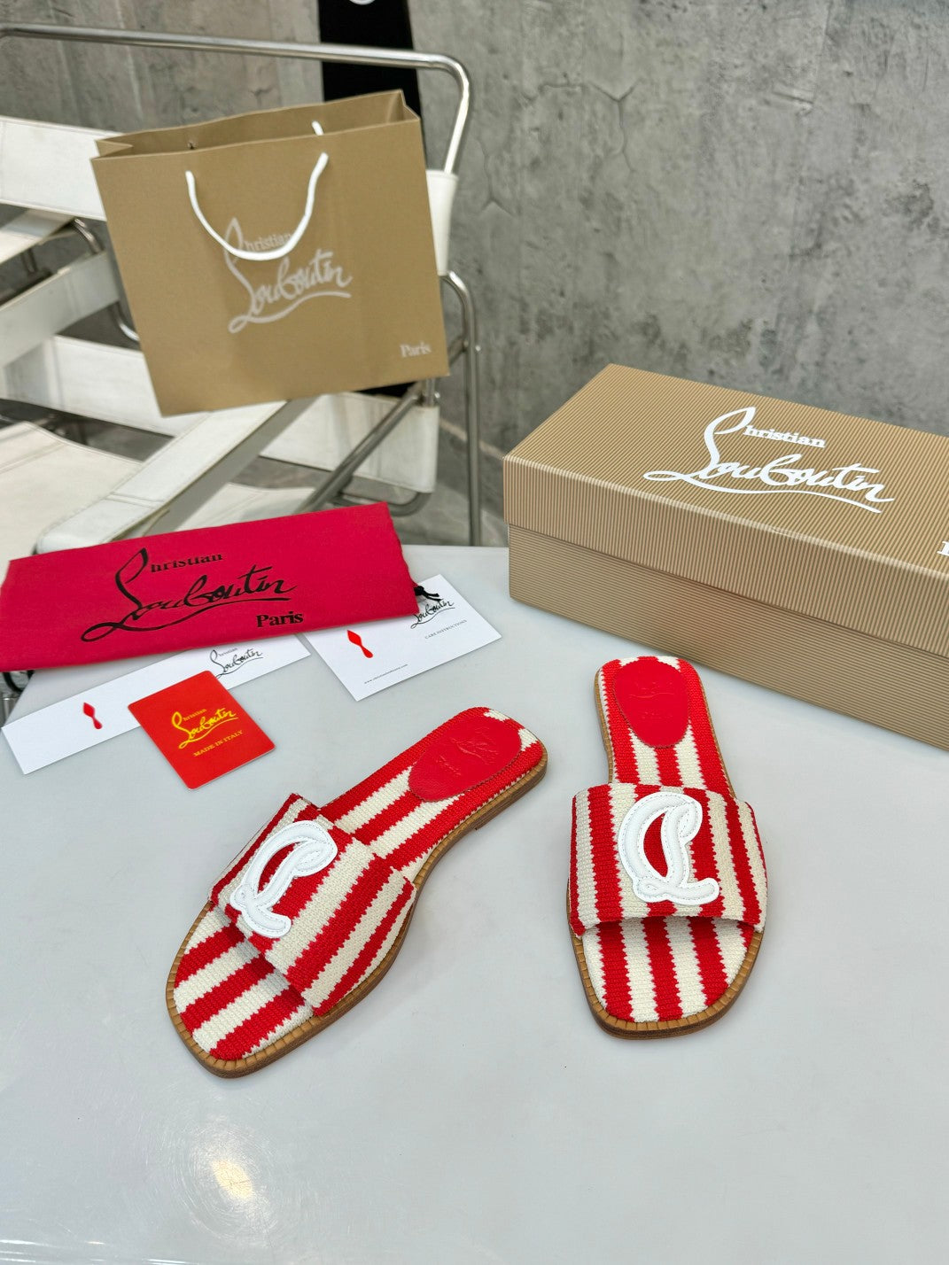 Z2XA10 Popular leather + knitted sandals