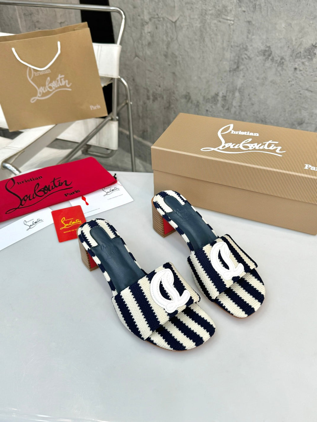 Z2XA9 Popular leather + knitted heels