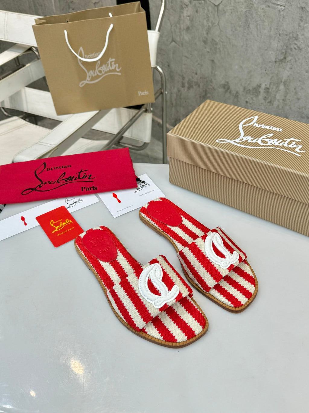 Z2XA10 Popular leather + knitted sandals