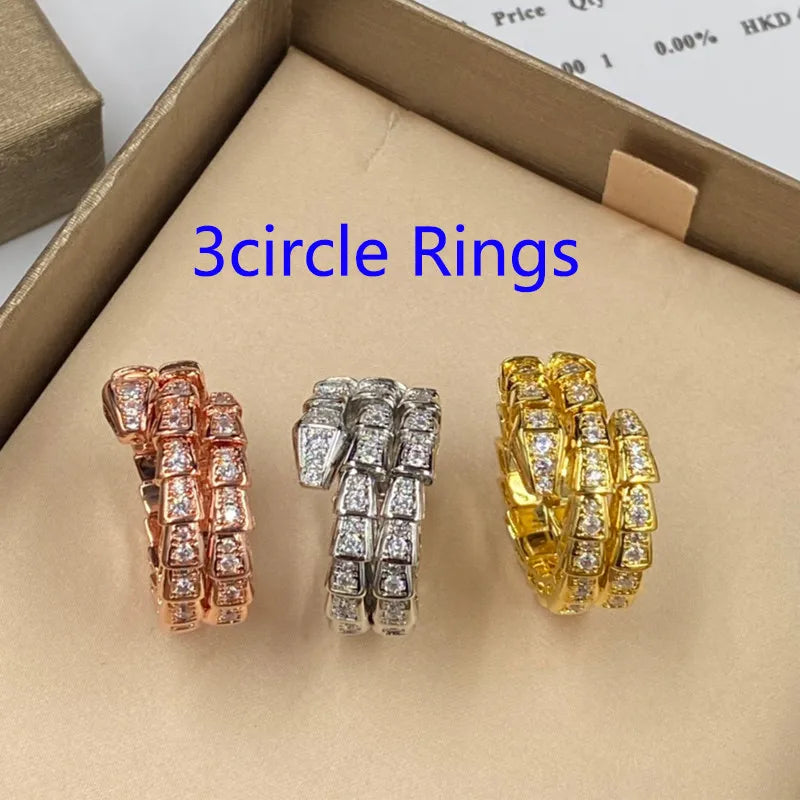 X1X93I58K  Popular 3circle rings earrings Bracelets Necklaces