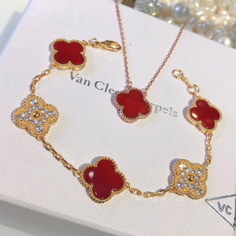 X5X53VA179K  Popular bracelets 5 flowers normal size1.5cm flower