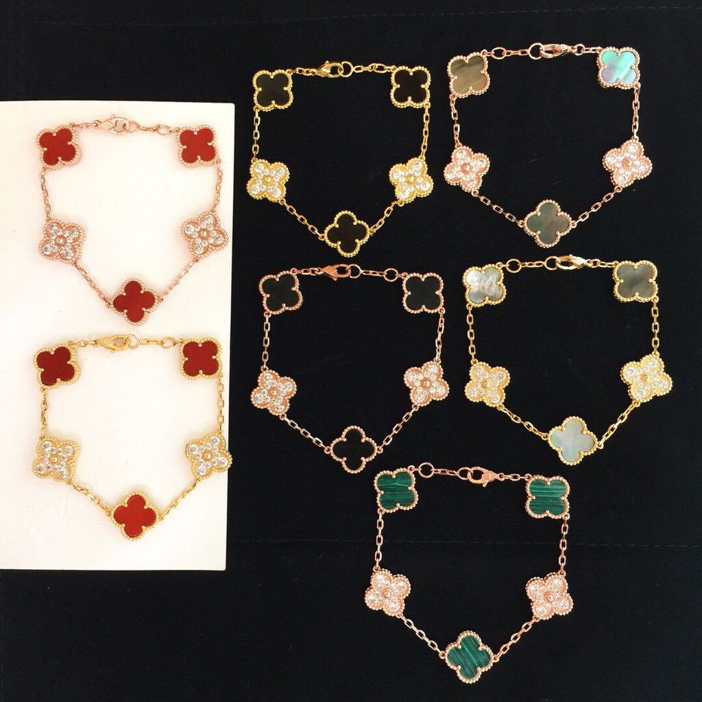 X5X53VA179K  Popular bracelets 5 flowers normal size1.5cm flower