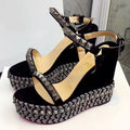 Z2ZA58 Popular leather High heels 12cm heel