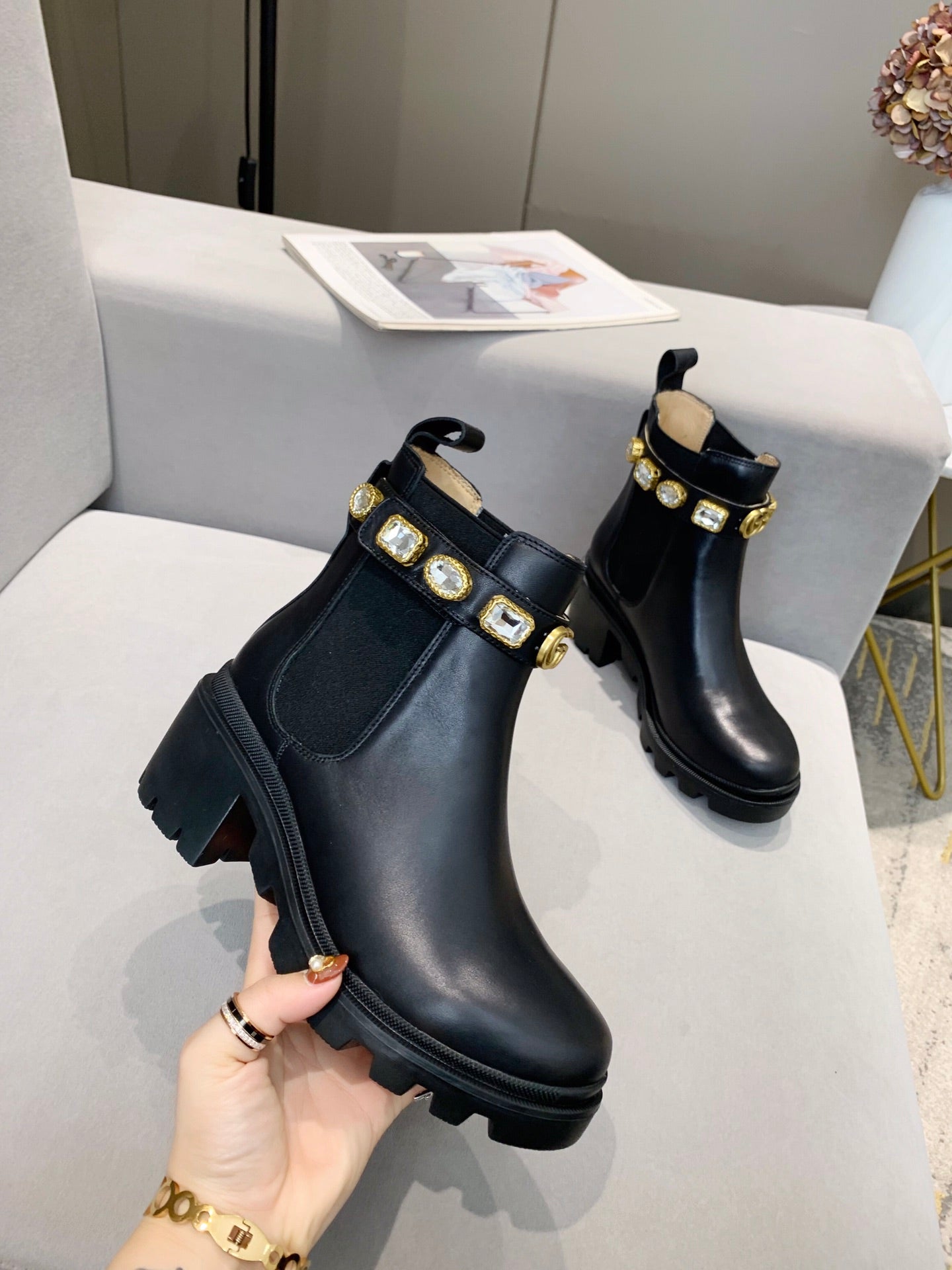 Z2XB195 Popular leather boot (top layer leather lining)