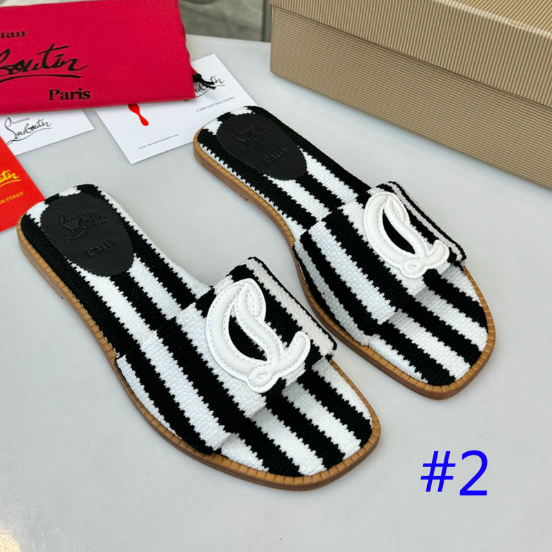 Z2XA10 Popular leather + knitted sandals
