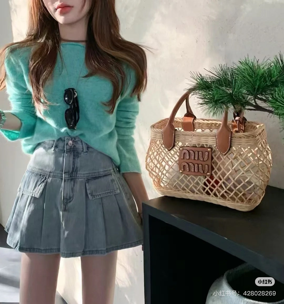 B1R175A2 Popular  woven handbag