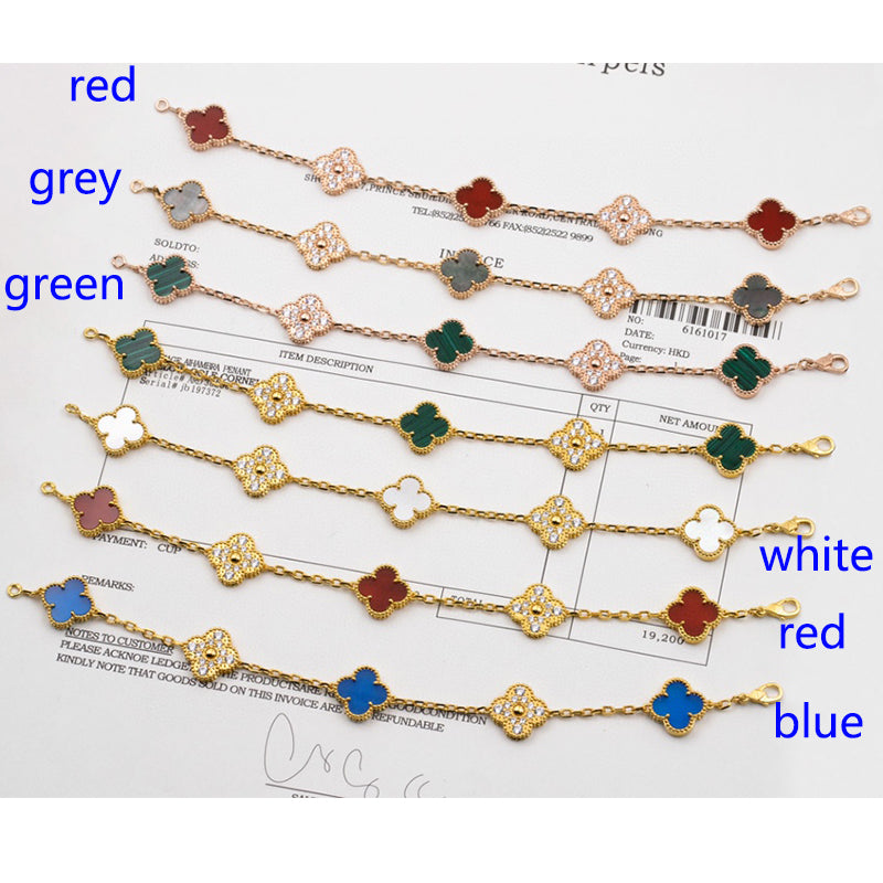 X5X53VA179K  Popular bracelets 5 flowers normal size1.5cm flower