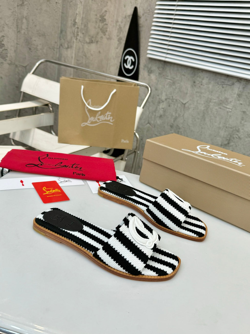 Z2XA10 Popular leather + knitted sandals