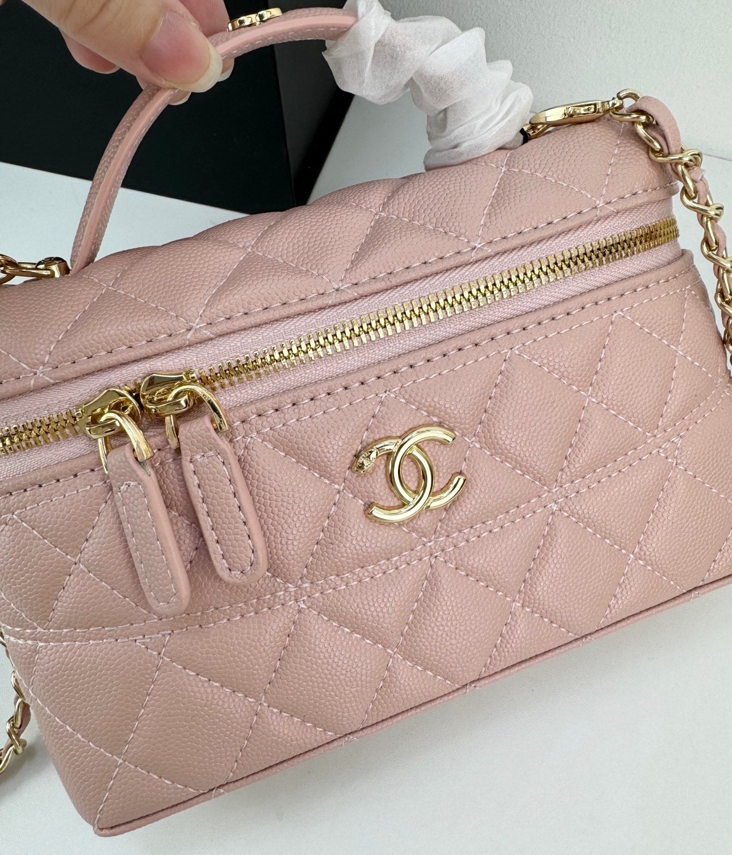 B1Q55C3 Popular   leather caviar bag