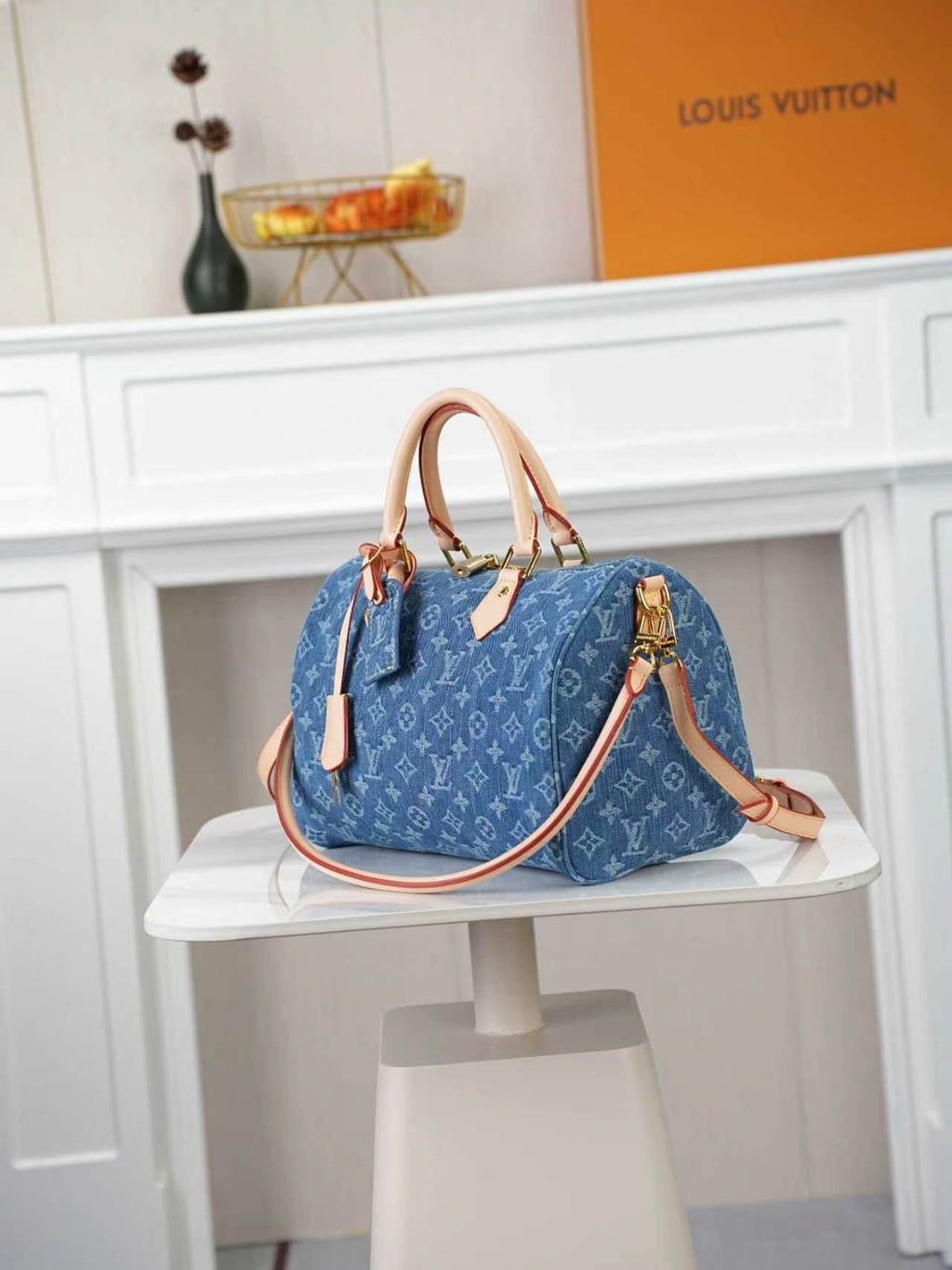 B1R46E1 Popular denim cloth luggage bag