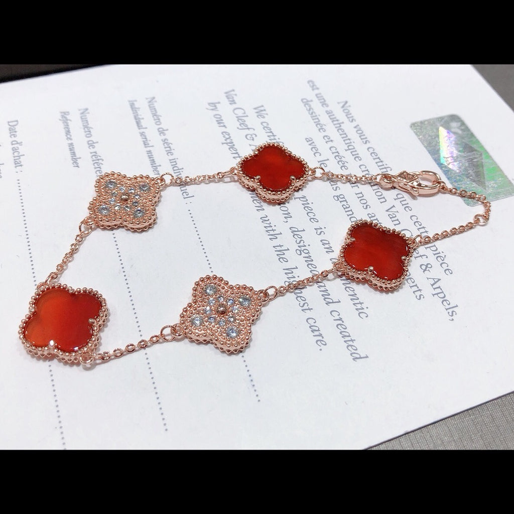 X5X53VA179K  Popular bracelets 5 flowers normal size1.5cm flower