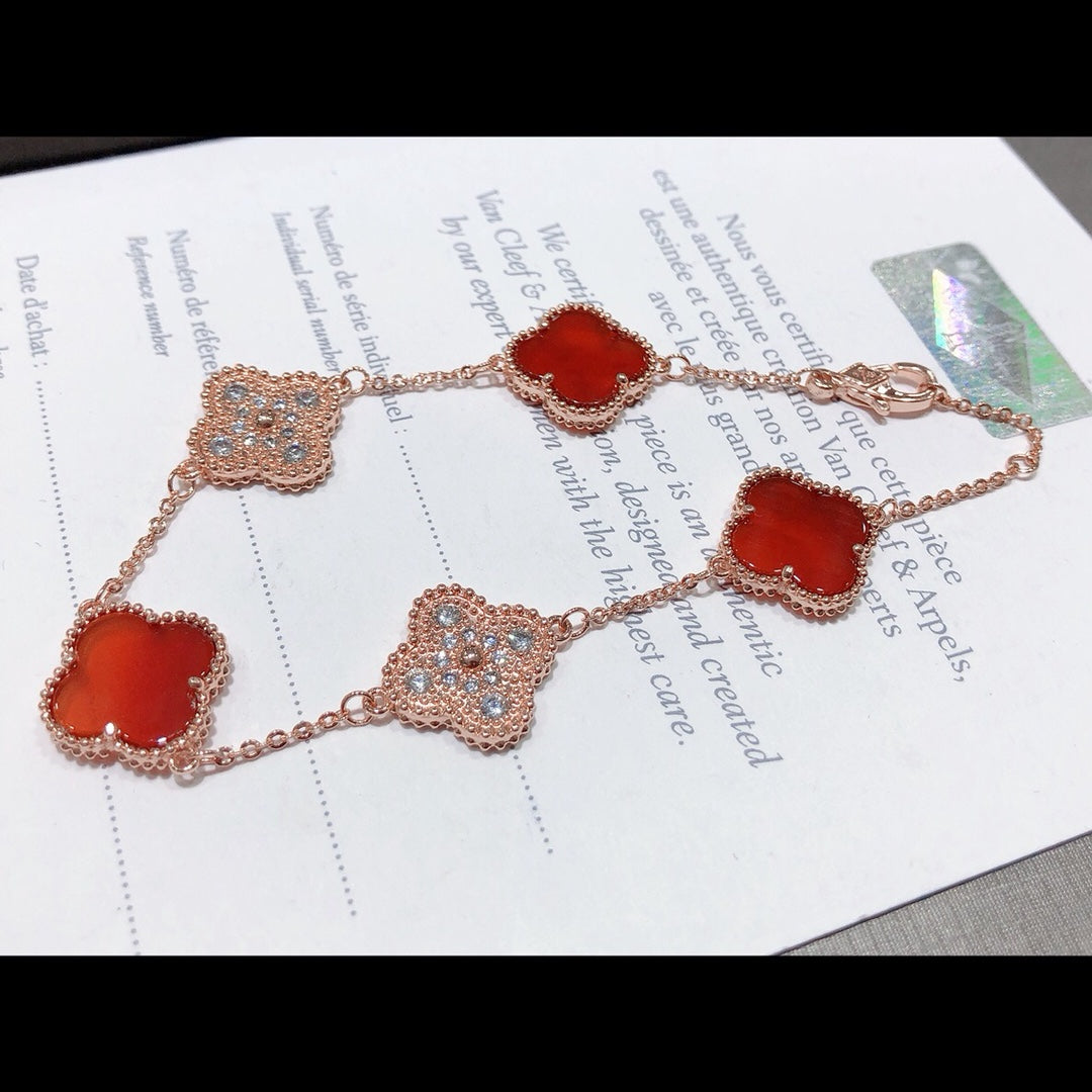 X5X53VA179K  Popular bracelets 5 flowers normal size1.5cm flower