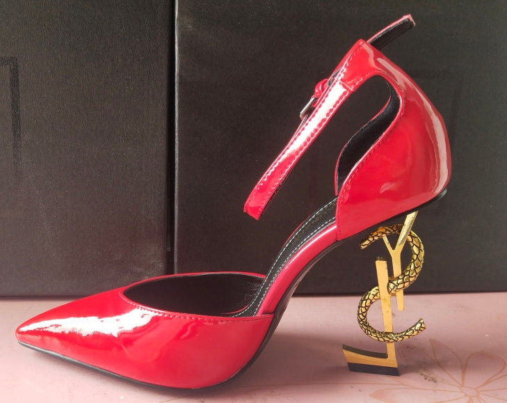 Z2XSL158 Popular leather high heels（patent leather）