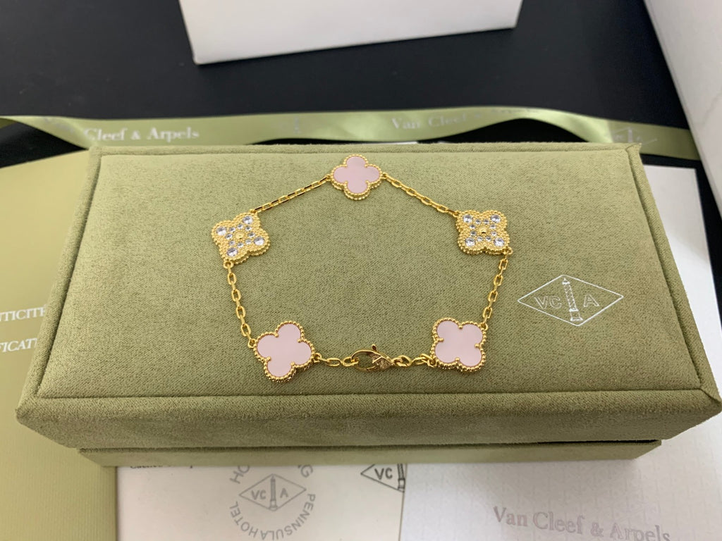X5X53VA179K  Popular bracelets 5 flowers normal size1.5cm flower