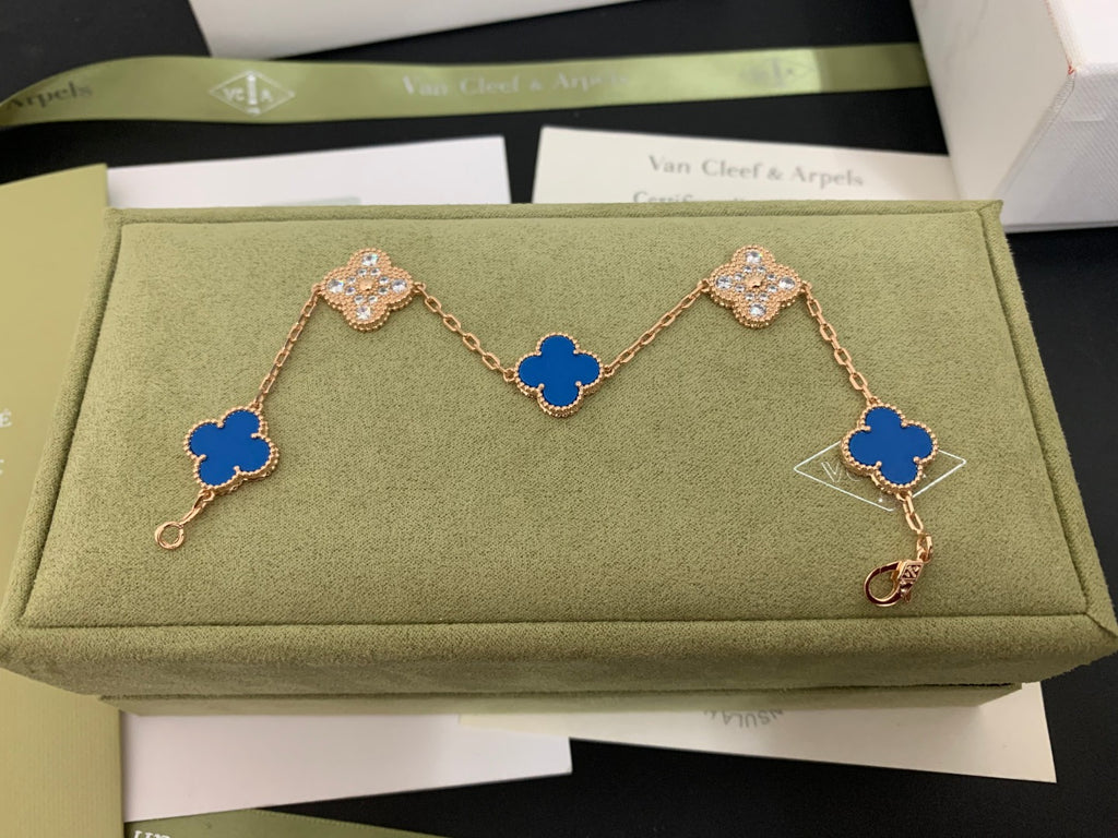 X5X53VA179K  Popular bracelets 5 flowers normal size1.5cm flower