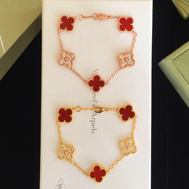X5X53VA179K  Popular bracelets 5 flowers normal size1.5cm flower