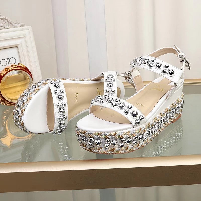 Z2ZA49 Popular leather High heels 6.5cm