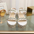 Z2ZA49 Popular leather High heels 6.5cm