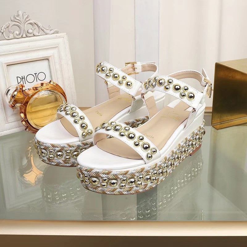 Z2ZA49 Popular leather High heels 6.5cm
