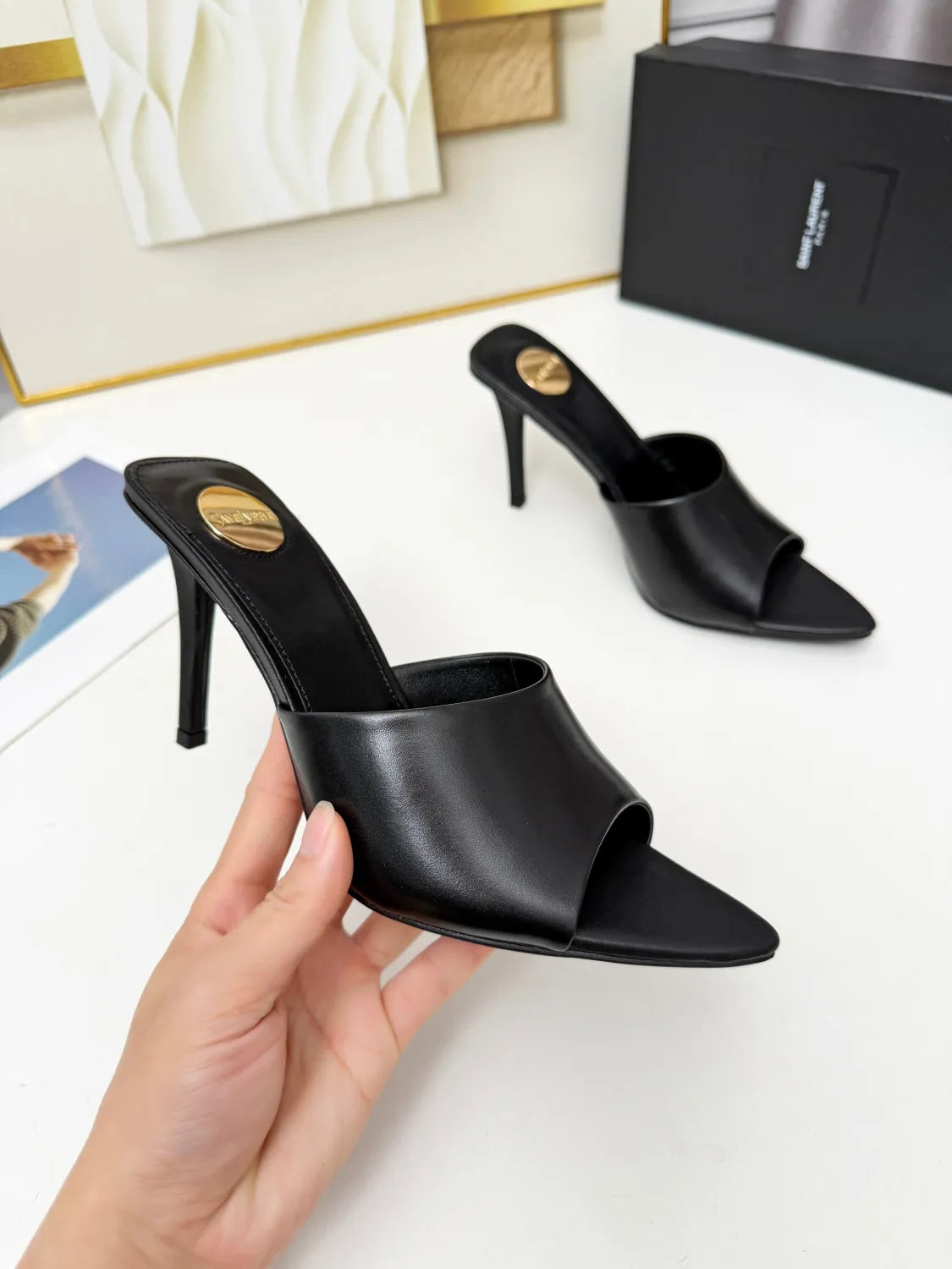 Z2P36SL6 Popular high-quality leather Shoes(heel-height 9cm)
