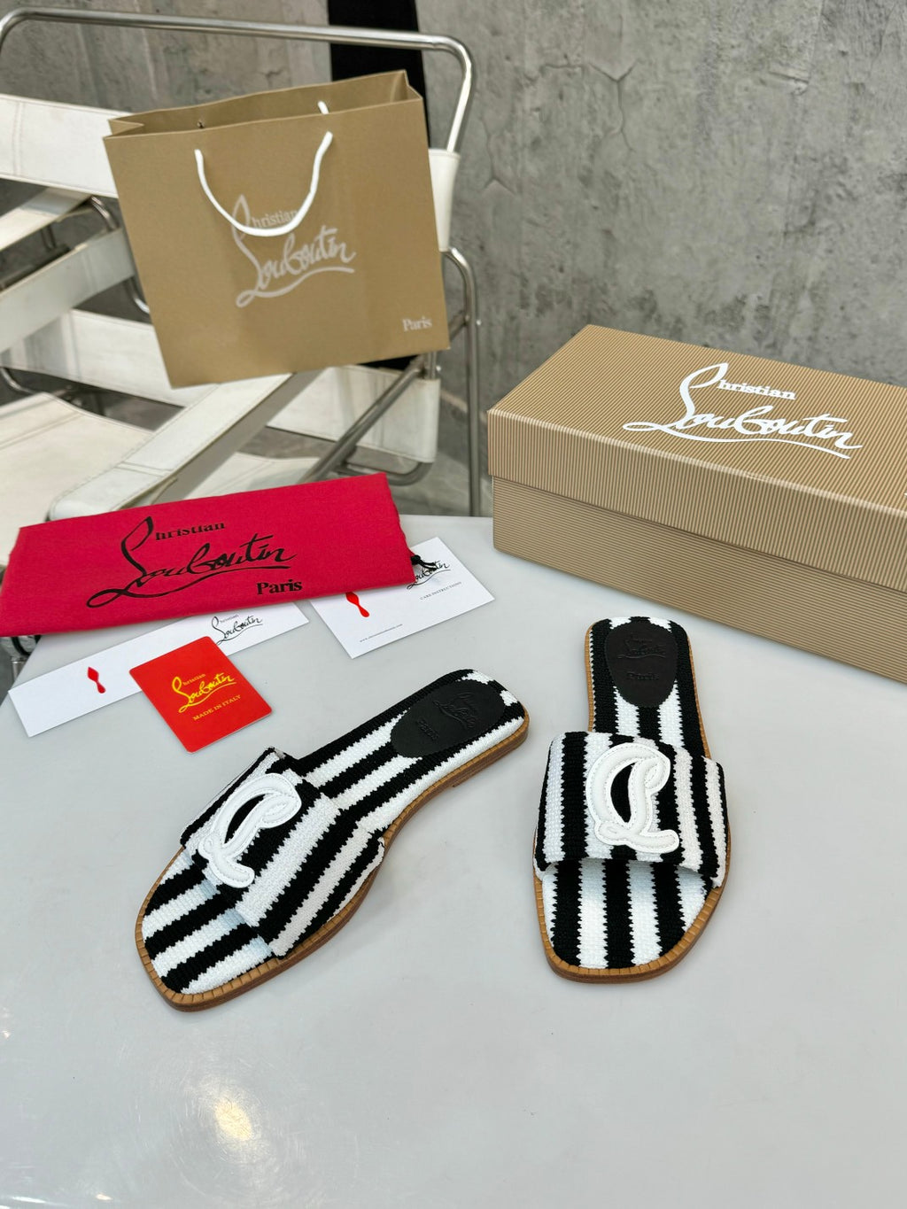 Z2XA10 Popular leather + knitted sandals