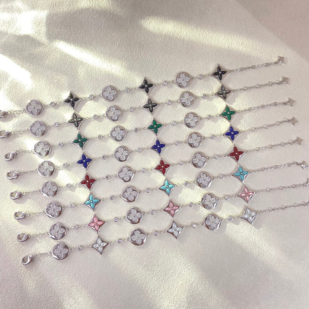 X5N86E1K Popular  Earrings, Bracelets(6 flower bracelets)