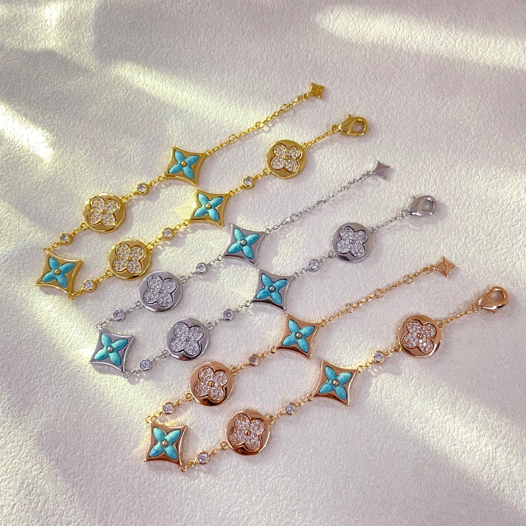 X5N86E1K Popular  Earrings, Bracelets(6 flower bracelets)