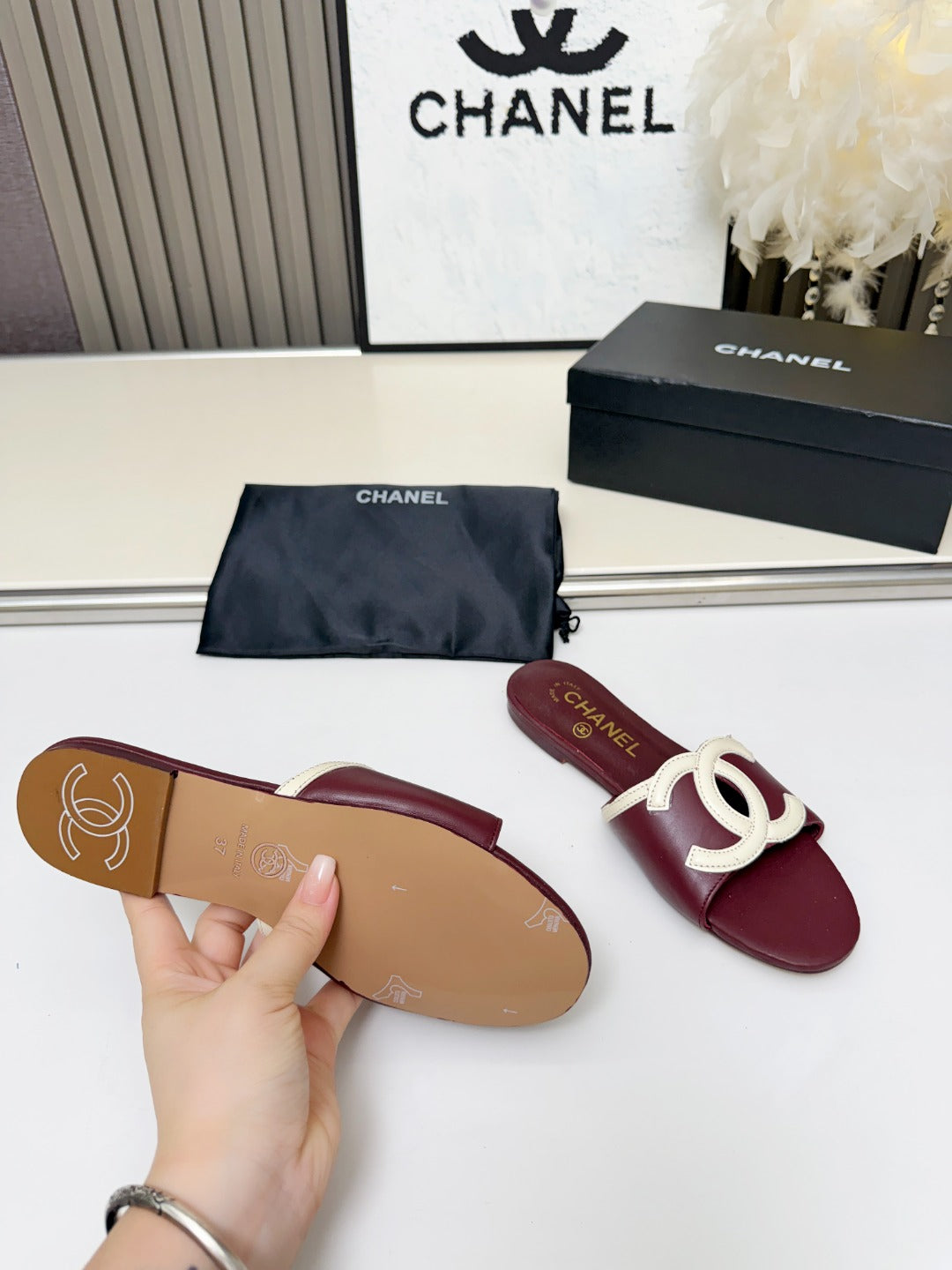 ZPX76C6  Popular high-quality leather slippers