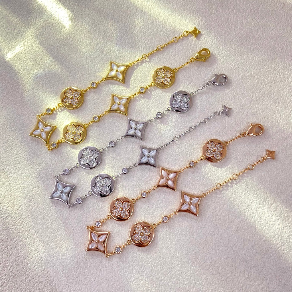 X5N86E1K Popular  Earrings, Bracelets(6 flower bracelets)
