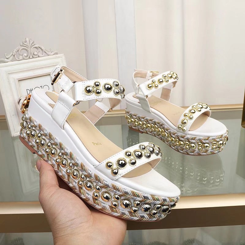 Z2ZA49 Popular leather High heels 6.5cm