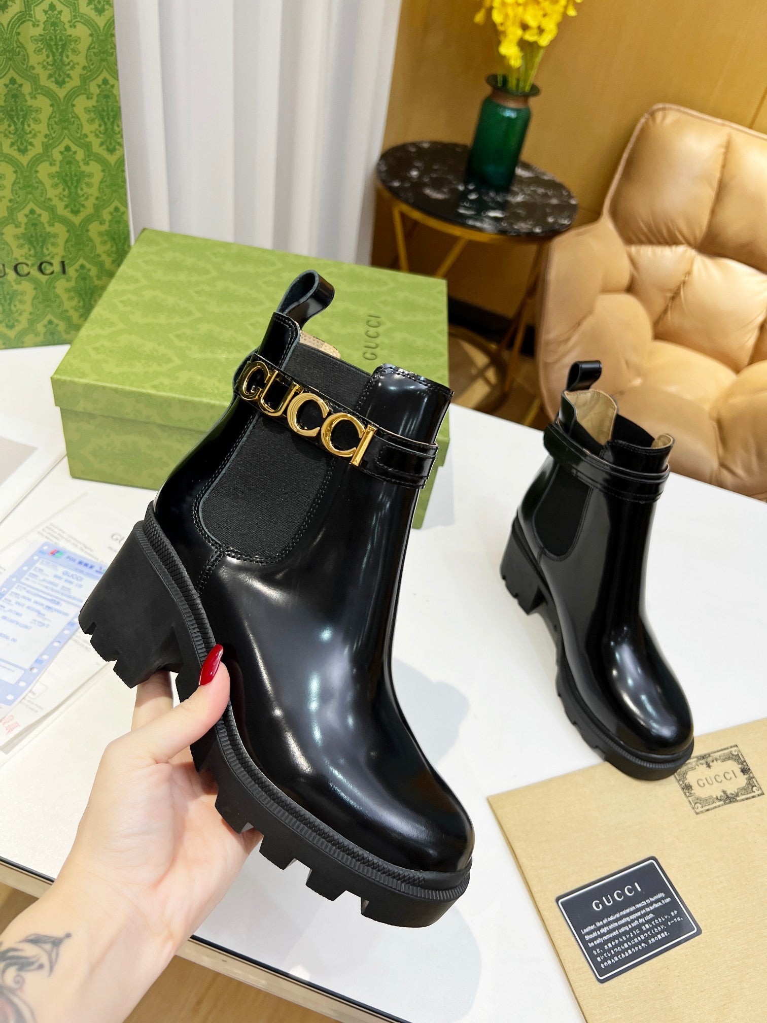 Z2XB196 Popular leather boot (top layer leather lining)
