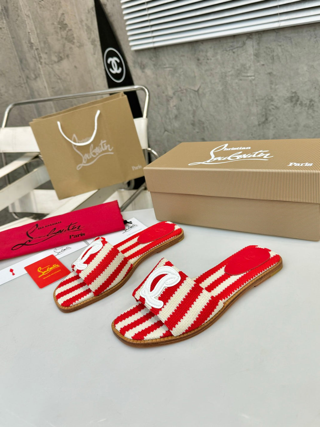 Z2XA10 Popular leather + knitted sandals