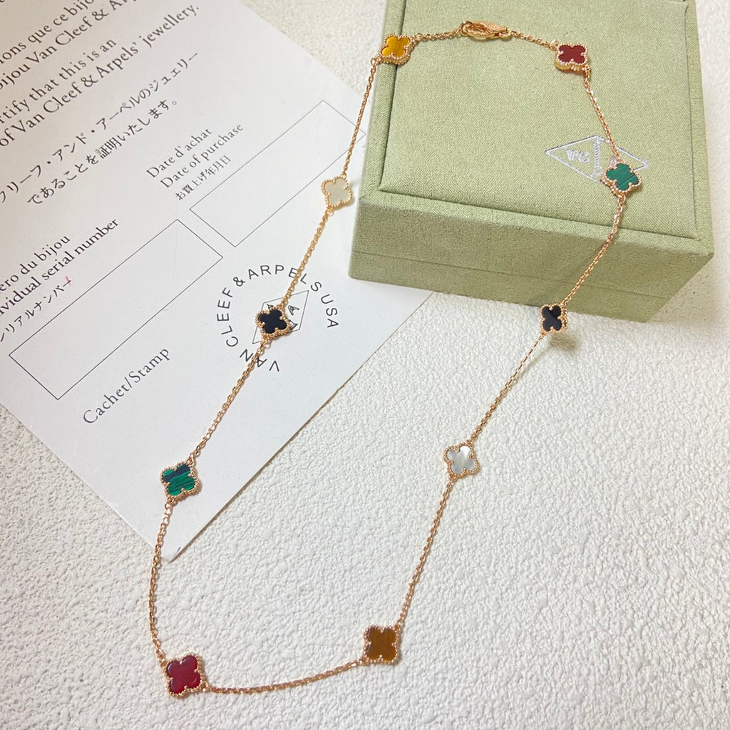 X5Q85VA255X Popular mini 10 flower Necklaces