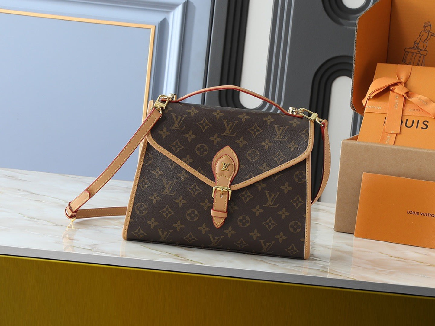 B1P36E76 Popular leather bag