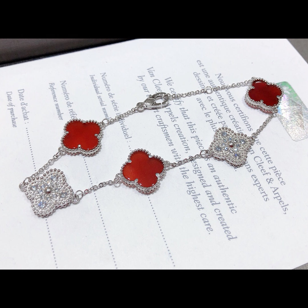 X5X53VA179K  Popular bracelets 5 flowers normal size1.5cm flower