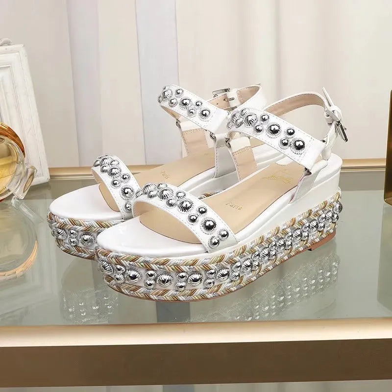 ZJ4A49 Popular leather High heels 6.5cm